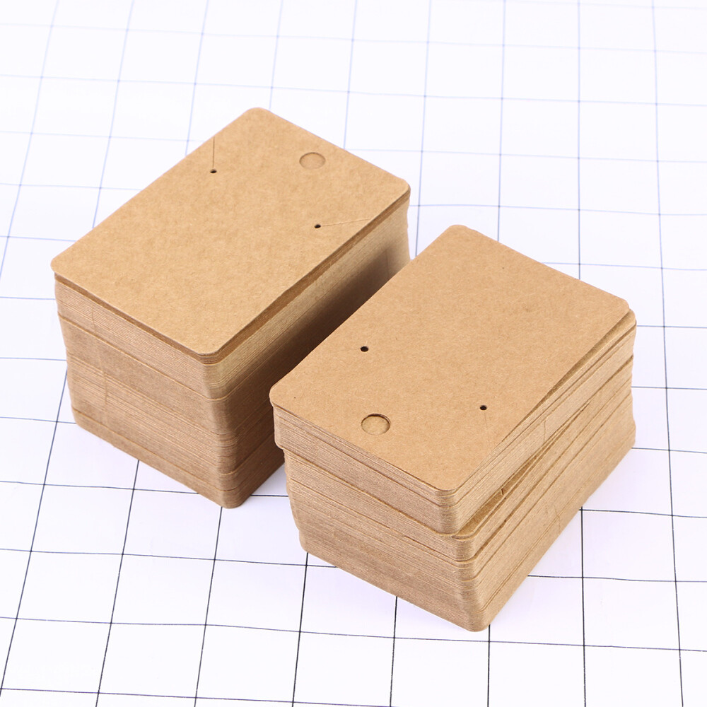 200 PC Kraft Paper Jewelry Cards Kraft Paper Necklace Cards Earring Holder Cards eBay