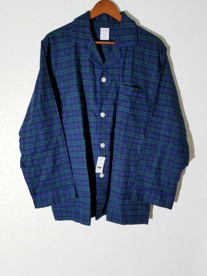 Brooks Brothers Black Watch Tartan PJ Set Top & Bottoms cotton flannel sz M mens - Image 2 of 4