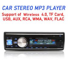 Car Stereo MP3 player Wireless 4.0, TF Card, USB, AUX, RCA, WMA, WAV, FLAC