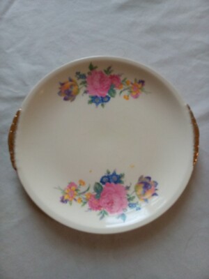 Vtg Paden City Pottery Rosalee Floral Pattern Gold Trim  Bread And Butter Plate