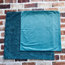 2 Pack Pillow Cover Cushion Cases Velvet  Polyester Blue 19"  21" Square E1744