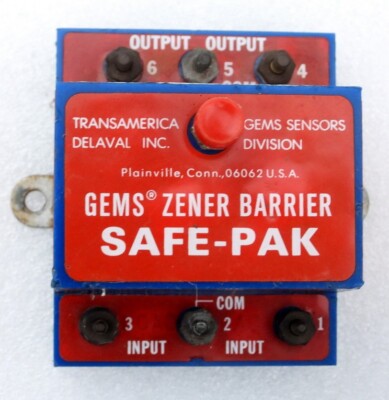 GEMS ST 43540 ZENER BARRIER SAFE-PAK BREAKER OUTLET 20V 250-OHM POSITIVE