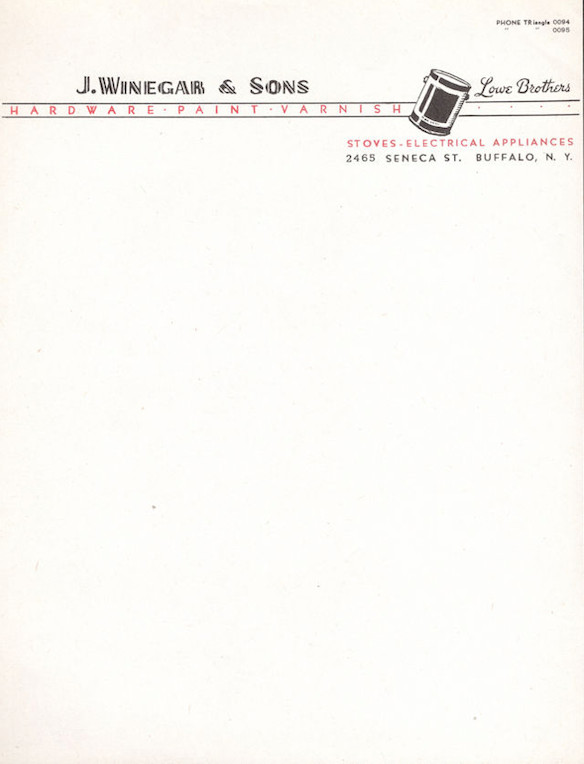 Paint Contractor Letterhead Lowe Brothers Painting Can Set of 4 Vintage Sheets