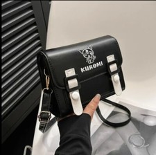 Black  White Kuromi Hello Kitty Shoulder Bag Purse Kawaii Anime US Seller