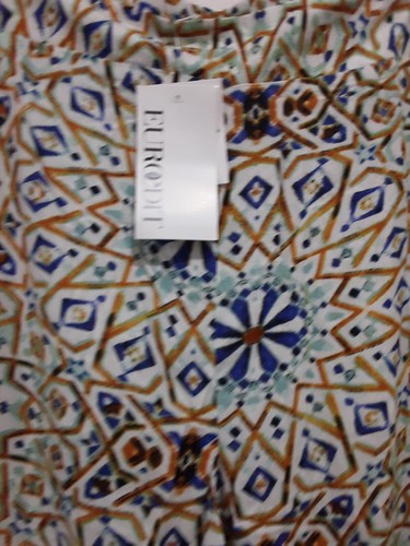 Euro Edit Pants Womens 16 Print Pockets W32 Elastic Waist Lounge New Tags - Picture 4 of 13