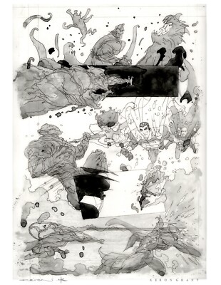  DC COMICS TITANS BEAST WORLD WALLER RISIN ORIGINAL COMIC ART PAGE 8