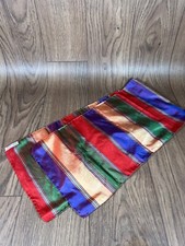 Vintage Silk Handmade Bright Abstract Print Scarf 10 1/2" x 42