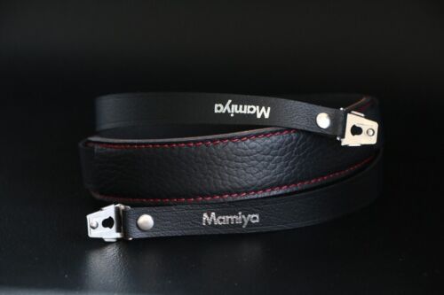 Soft Leather Shoulder Neck Strap F/ Mamiya 645 M645 1000S C220F C330 C330S Black - Picture 1 of 8