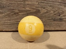 Vintage Replacement Pool Ball Billiards 9 stripe Billiard Ball 2 1/4" Diameter