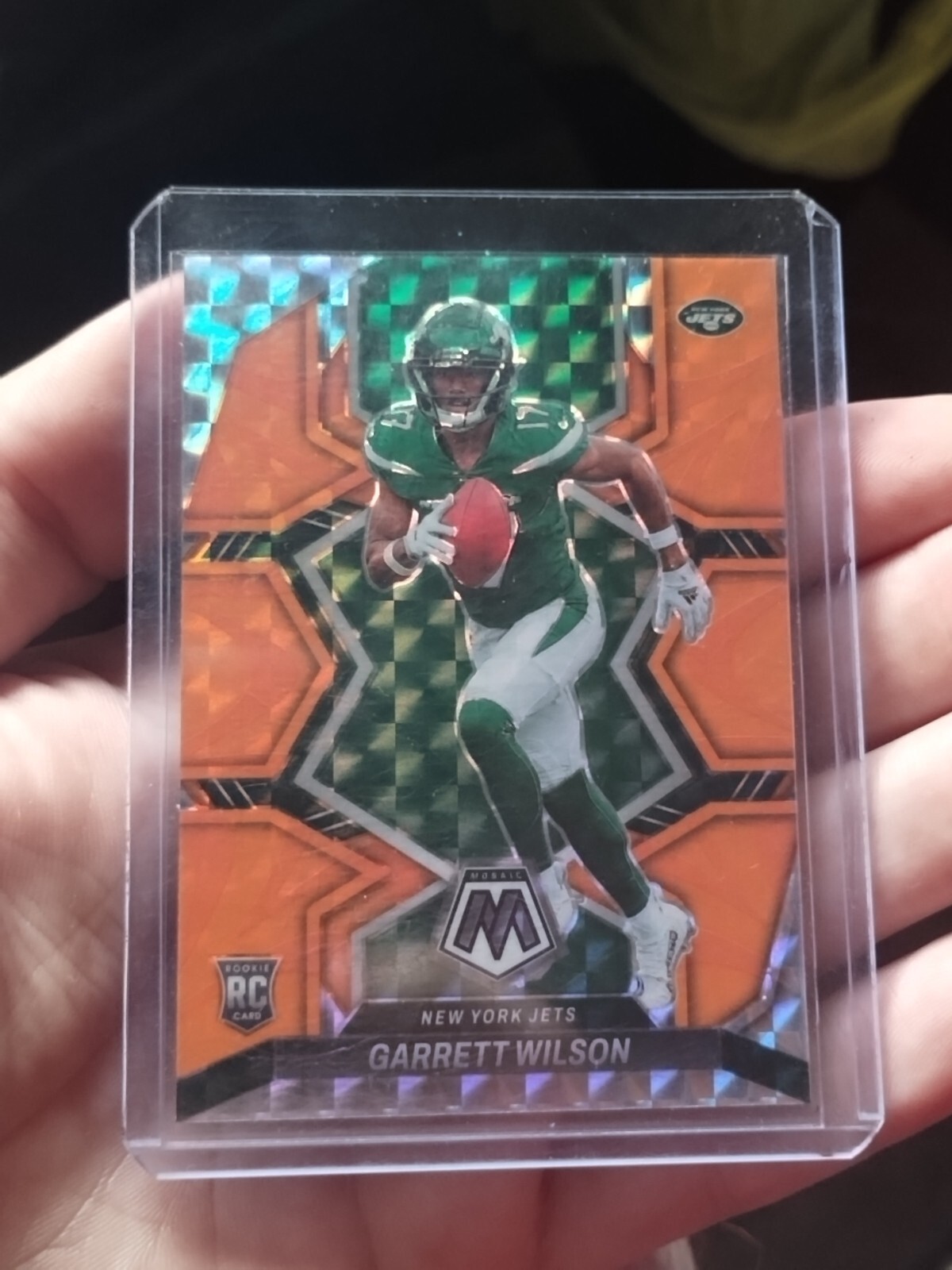 2022 Panini Mosaic 'orange reactive prizm' #311 Garrett Wilson RC 🔥