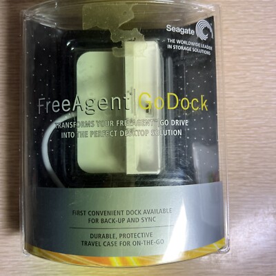 NIB Seagate Free Agent Go Dock White with Travel Case Sealed
