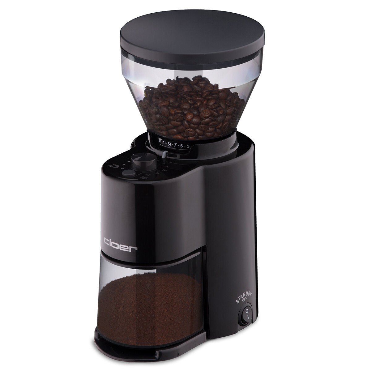 Elektrische Kaffeemühle Cloer-7520 mit Kegelmahlwerk aus Edelstahl NEU (B-Ware)