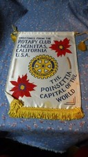 Bannière Rotary International Rotary Club Encinitas California environ 10 1/2" de long