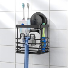 Suct Cup Toothbrush Holder with Holder, Powerful No-Drill