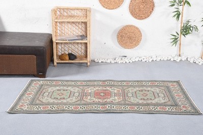 3,1x6,1 ft Rug, Vintage Turkish Rug, Red Oriental Wool Rug