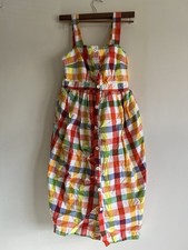 Christopher Rogers X Target Colorful Checker Dress With Puffed Hips Sz 4
