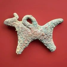 Ancient Near Eastern Bronze Pendant 1000-800BCE Authentic (lot6)