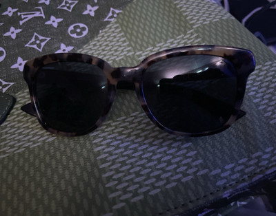 Gucci GG 3586/S Cat Eye Tortoise Shell Brown Frame Black Lens 140mm
