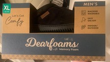 Size 13/14 XL - Dearfoams Men's Memory Foam Slippers Black Item 1799629