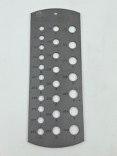 L.S. Starrett Tools No. 198 Standard Letter Size Drill Gage .234-.413" Range USA