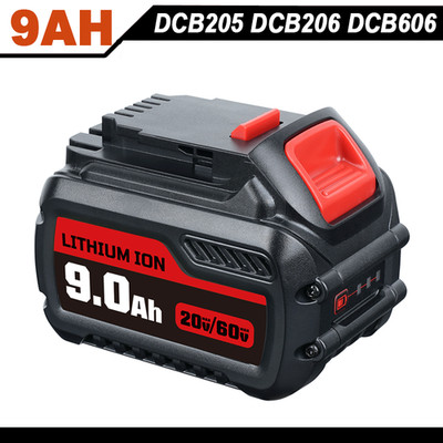 9000mAh für Dewalt DCB606, DCB612, DCB606-2, DCB609-2 20V/60V MAX Akku 18V / 54V