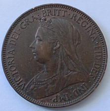 1900 Victoria Half Penny Nice Grade British Coin.    116