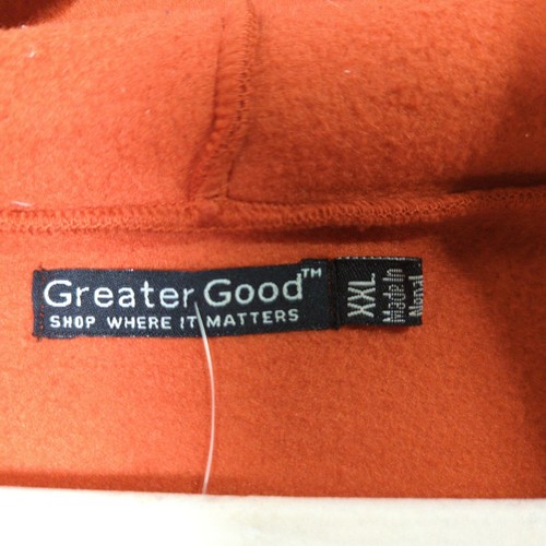 Greater Good Wrap Jacket Womens XXL Orange Fleece Hood New - Picture 8 of 10