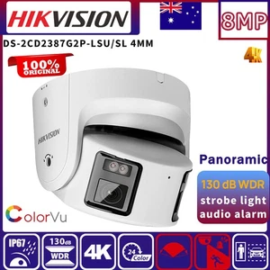 Hikvision originale ColorVU 180° Panoramique 8MP 4K IP caméra DS-2CD2387G2P-LSU/SL