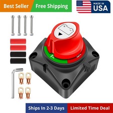Battery Disconnect Switch 12V-48V DC 275A Battery Power Master Isolator Shut ...