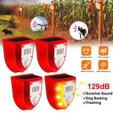 Solar Alarm LED Light Solar Strobe Light Wireless Motion Sensor Detector Outdoor