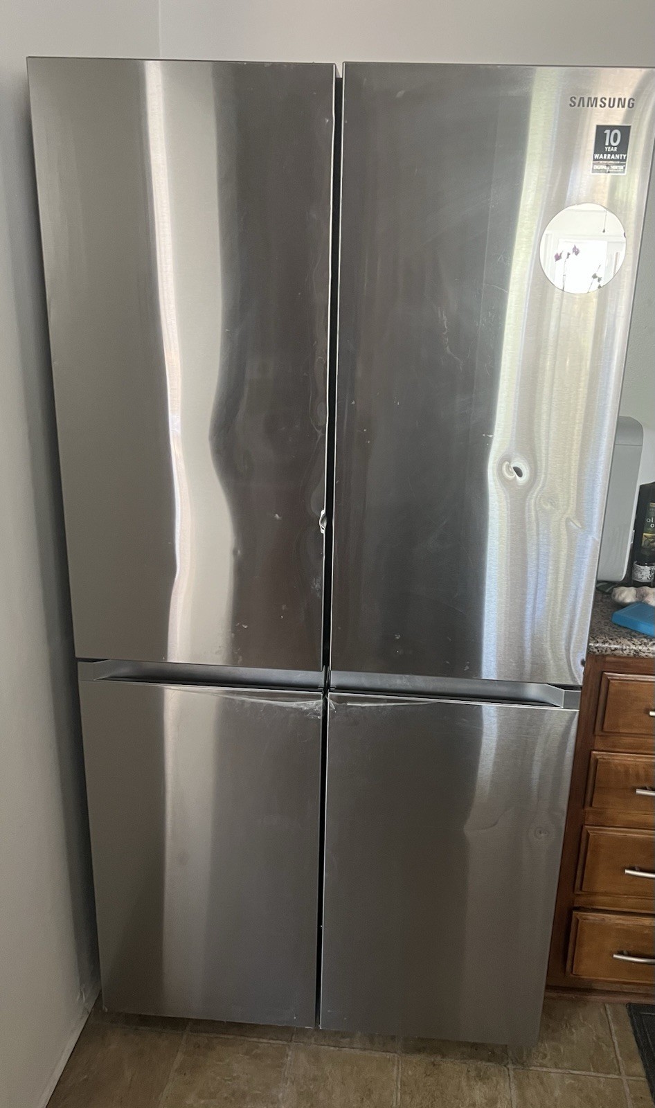 Samsung RF23A9071SR/AA 36 Inch Counter Depth 4-Door Flex Smart Refrigerator