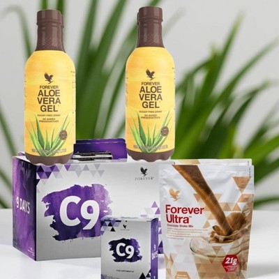  C9Aloe Forever Living Detox &Gewichtsverlust Kur Aloe-Gel Schoko Originalware 