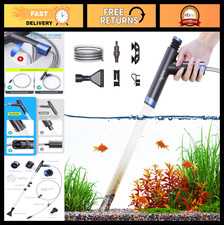Aquarium Siphon Pump Gravel Cleaner Kit - Manual Fish Tank Vacuum Water Change