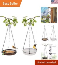 Stainless Steel Bird Feeder Bath Combo - Perfect for Attracting Birds