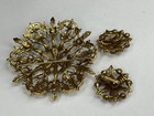 Vintage Signed Emmons "Persian Treasure" (early 1960s) Brooch & Earrings Set — photo 4