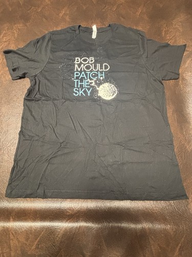 Neu ungetragen Bob Mould Patch The Sky Frühling 2016 Tour schwarzes T-Shirt Herren 2XL