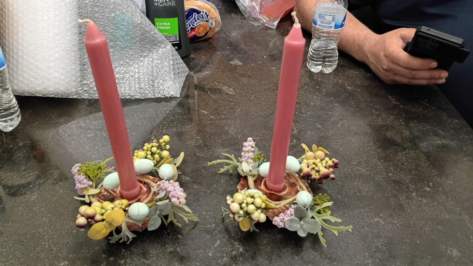 S Multicolor Metal Set Of 2 For Taper Candles