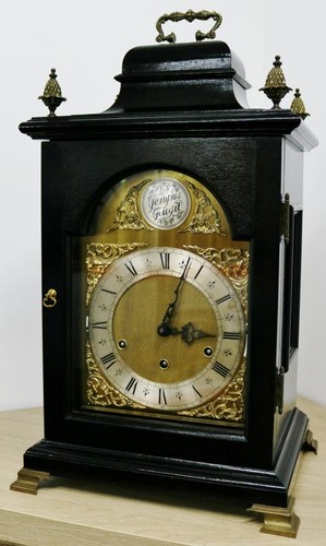 Quality Vintage 8 Day Kieninger Ebonised 3 Train Musical 9 Bell Bracket Clock - Picture 2 of 22