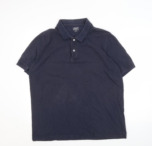 Lands' End Herren Polo blau klassisch Größe L