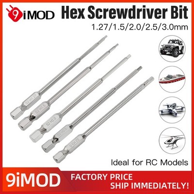 9IMOD Hex Screwdriver Set 100mm 1.5-3.0mm Alloy Steel RC Model Repair Tool Kit