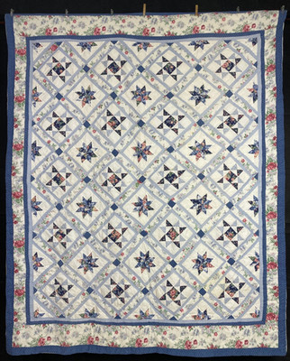Vintage Handarbeit schönes Sternenmuster Patchwork mehrfarbig Quilt 79,9 x 66,9 Zoll