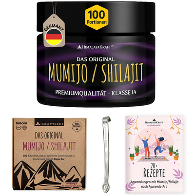 SHILAJIT MUMIJO Harz 100% ORIGINAL Himalaya, DE-Labor, patentiert, 30g=100 Tage