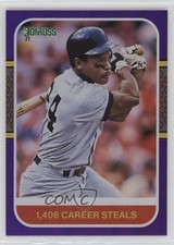 2021 Panini Donruss Retro 1987 Variation Holo Purple Rickey Henderson HOF n1u