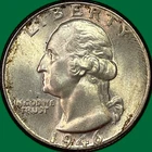 1946 Washington Quarter Silver Brilliant Uncirculated BU Coin #39361