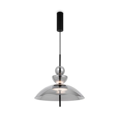 LED Pendelleuchte Esstisch Glas Rauchgrau Ø40 cm 3000 K Up Down Hängelampe Küche