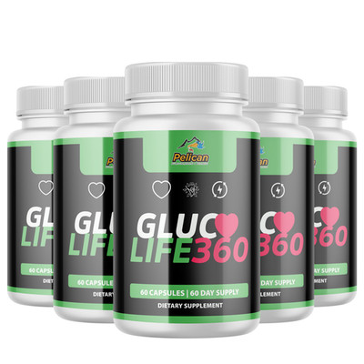 GLUCO LIFE 360- Blood Support- 5 Bottles- 300 Capsules