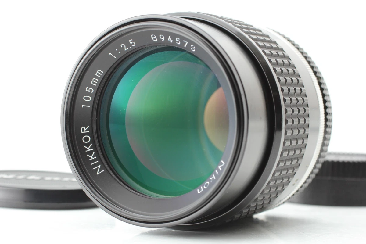 Nikon AI-S Camera Lenses 105mm Focal f/2.5 Maximum Aperture for