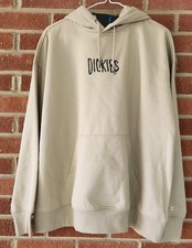 Dickies Relaxed Fit Beige Tan Hoodie Pullover Sweatshirt - Men's Size Med.