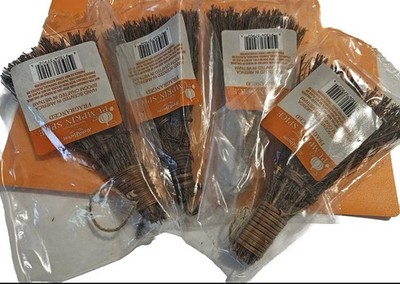 4X Pumpkin Spiced Fragranced Mini 6'' Scent Brooms - NEW 