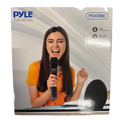 Pyle Bluetooth IPX5 Waterproof Portable Speaker With XLR Microphone, PNX8BK